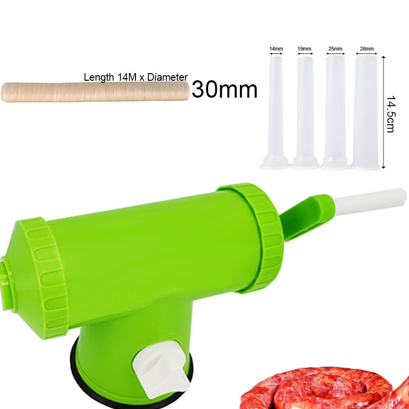 2lbs Wurst Füller Manuelle Wurst Füllung Werkzeug Füller Trichter Rohre Wurst Hersteller Kunststoff Fleisch Füllstoff: 1 Füller 1x30mm