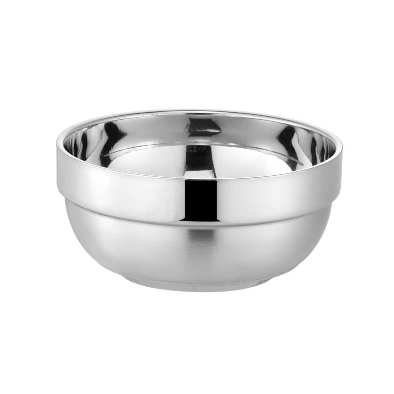 2 Pcs Eco-Friendly Bowl Classic Anti-Rust Stainless Steel Smooth Rolled Edge Resistant Safe Kids Children Bowl Soup Bowl