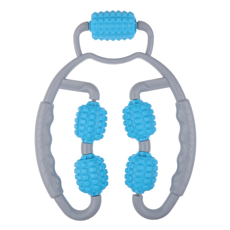 1pc eliminere muskelafslapning hjul kalv massage rulle fitness skum skaft ring ben klemme massager: Blå