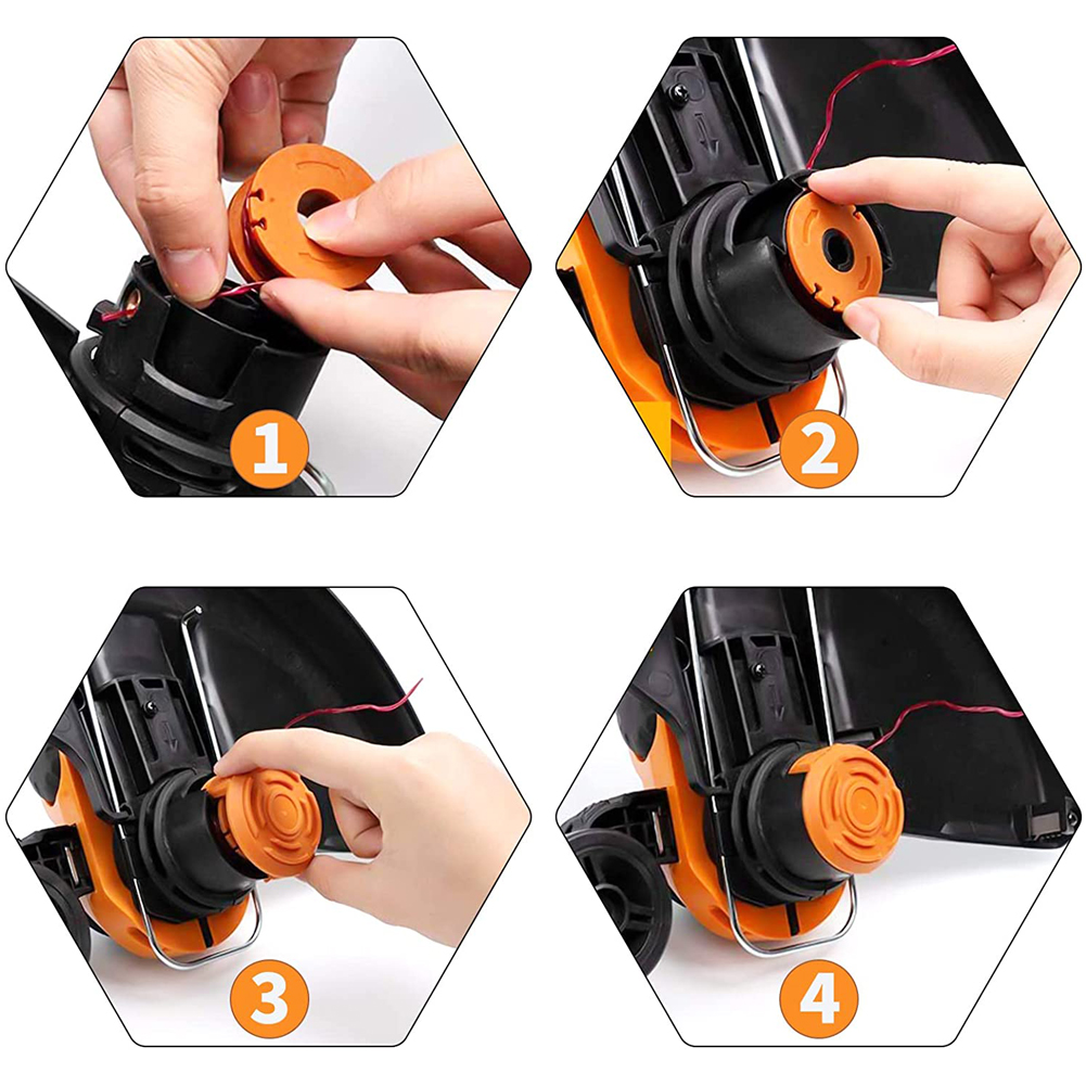 Trimmer Spool Line For Worx WG154 WG163 WG180 WG175 WG155 WG151 WG160 Cordless Grass Trimmer Blade Cutter Lawn Trimmer Replace