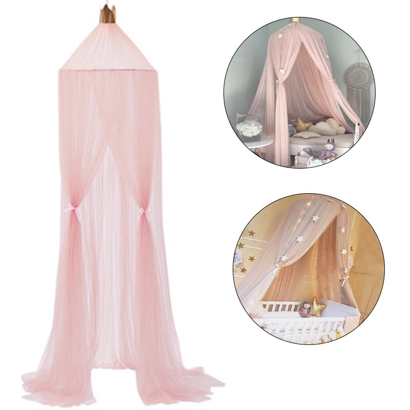 1pc Opknoping Prinses Klamboe Kroon Ronde Screen Luifel Insect Bed Voile Tuin Camping Anti-Muggen Kids room Decor
