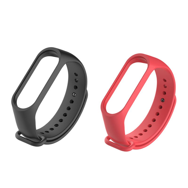 Watchbands For Xiaomi Mi Band 7 6 5 4 3 starp Wristband Silicone Bracelet Wrist Straps combination Smartwatch Accessories: XL / Black Green