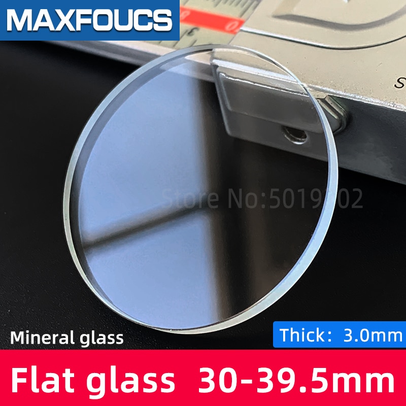 Platte 3.0Mm Dikke 30-39.5Mm Dia Horloge Cryastal Mineraal Glas Horloges Onderdelen, 1 Stuks