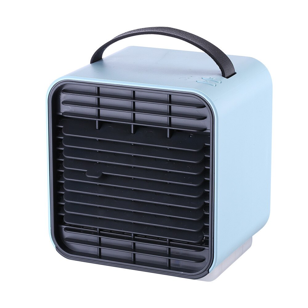 Sommer kontor desktop luftkøler ventilator køling husholdnings luftrensning anion lille klimaanlæg usb ventilator: Blå