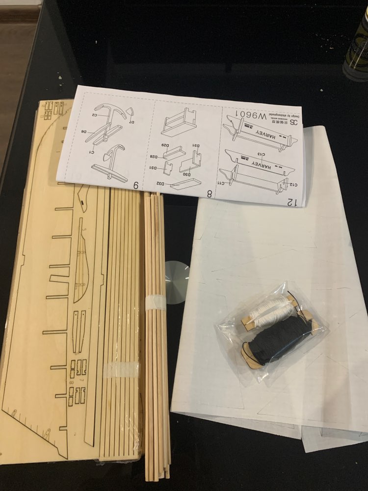 Segelbåt modell monteringssats skala 1:96 harvey segelbåt modell kit