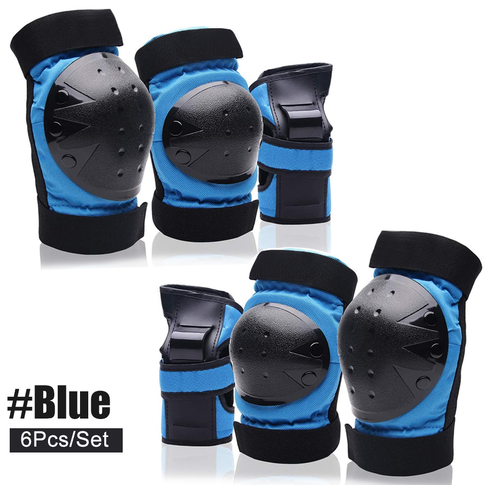 Ginocchiere Gomitiere Protezioni per i polsi Set di equipaggiamento protettivo per skateboard 3in1 per skateboard Ciclismo Pattinaggio Scooter Bici Bambini/Adulti: M / YELLOW