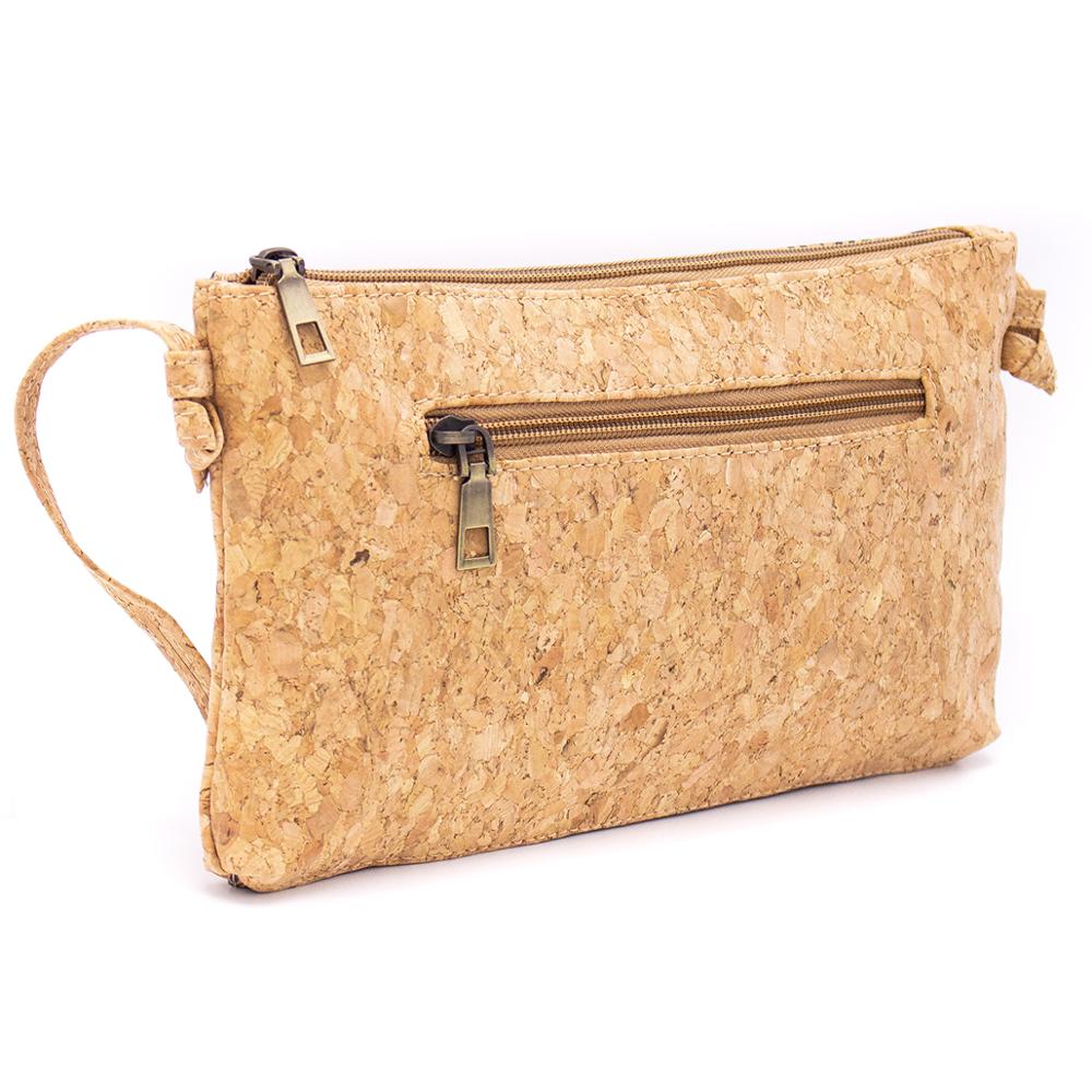 Natuurlijke Kurk Met Patroon Kleine Rits Crossbody Purse Tas-620