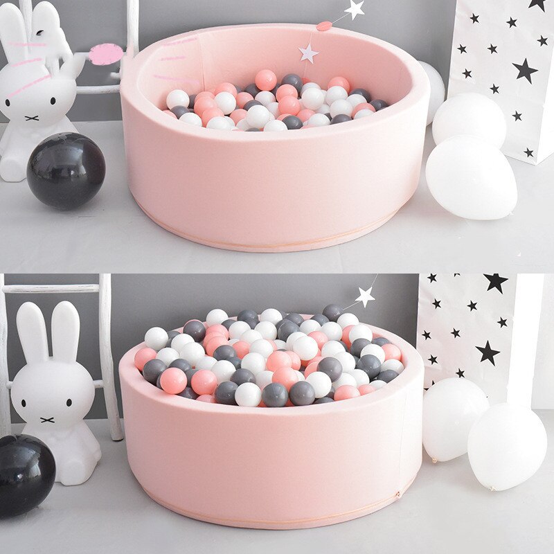 Happymaty Round Play Pool Baby Ball Pit Infant Ocean Ball Pool Funny Playground Indoor Games Dry Pool Children's Room Decoration