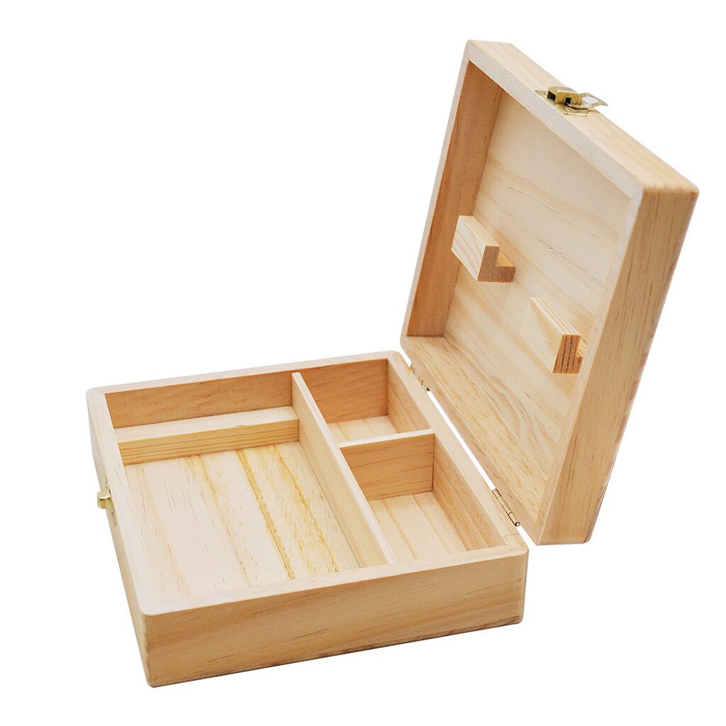 40# Wood Stash Box With Rolling Tray Large And Perfect To Organize Your Accessories Compartment Storage Box Practical Adjustable