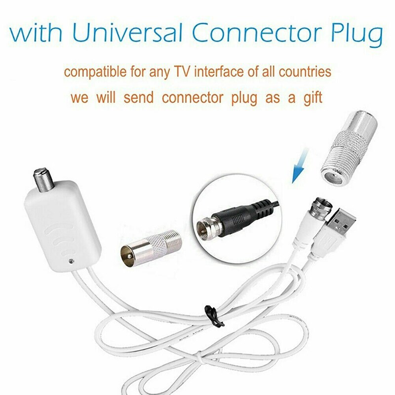 4K High Gain HD TV DTV Box Digital TV Antenna EU Plug 5000 Miles Booster Active Indoor Aerial HD Flat