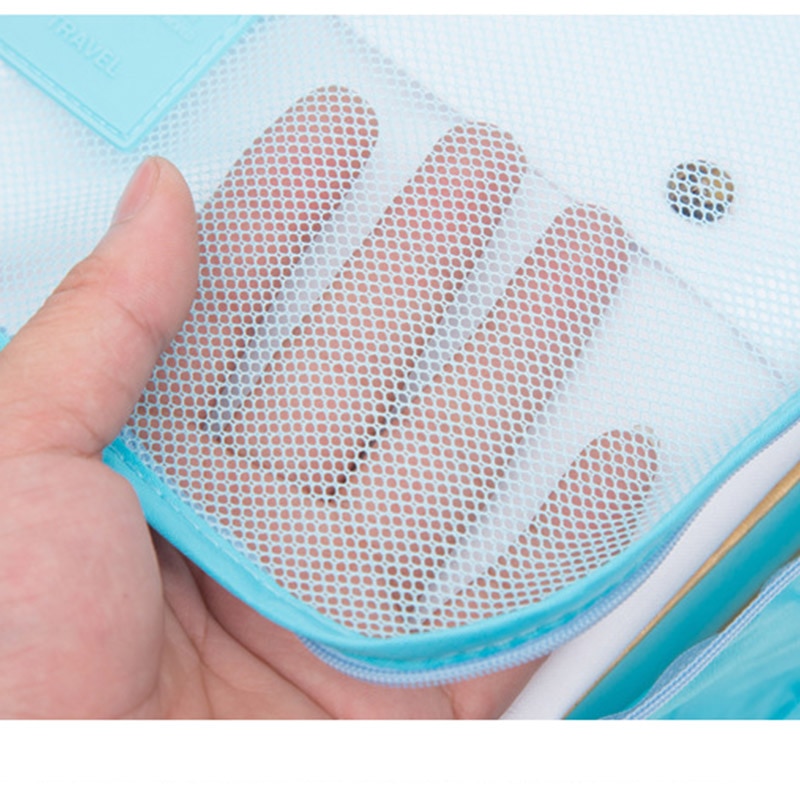 6PCS/Set PackingTravel Organizers Travel Accessories Cloth Travel Mesh Bag Luggage Organizer Packing Cube Organizer Pouch