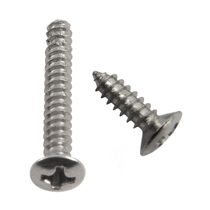 50Pcs Chrome Single Coil Pickup Screws Height Springs &amp; 200 Piece Bass Screws Scratch Plate