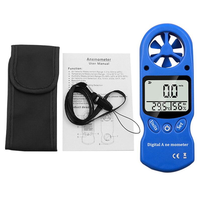 1PC Digital Anemometer Wind Speed Meter Measures Wind Speed Temperature Wind Chill Measure Tool