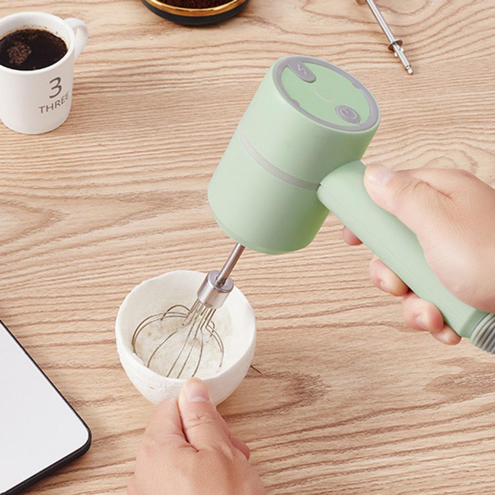 1 Set Handheld Mixer Practical Fast Beating Electric Handheld Egg Beater Plastic Egg Whisk
