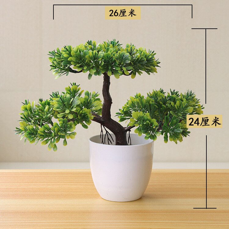 39Styles Small Medium Large Green Artificial Plants Bonsai Plastic Grass Ball Pine Tree Potted Bonsai Christmas Home Party Decor: Ling Zhi Shu