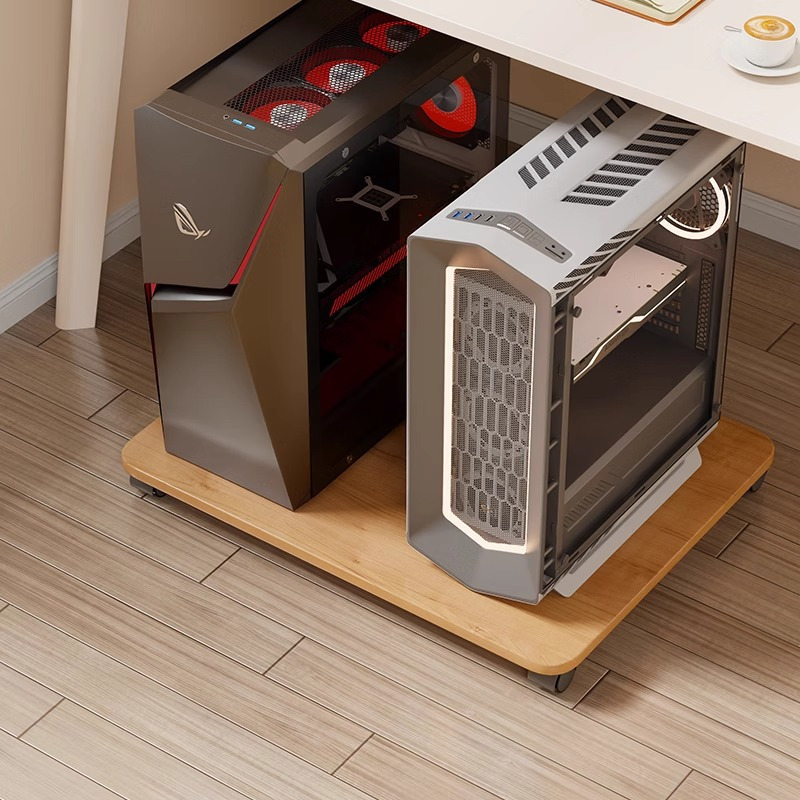 Main chassis rack, office desk, household desktop computer case, universal with pulley, floor standing height storage rack,rack