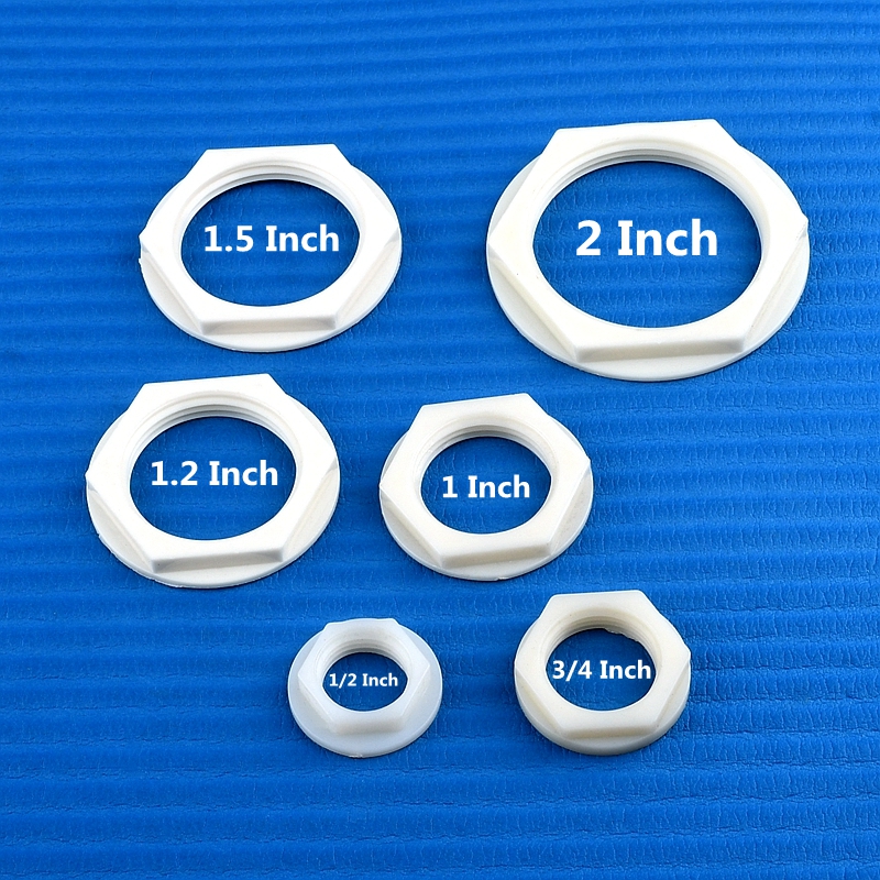 2 ~ 100 Uds hilo femenino 1/2 ~ 2 pulgadas plástico blanco Nylon tuerca de sujeción hexagonal jardín Micro riego Pagoda tapa de tornillo accesorio