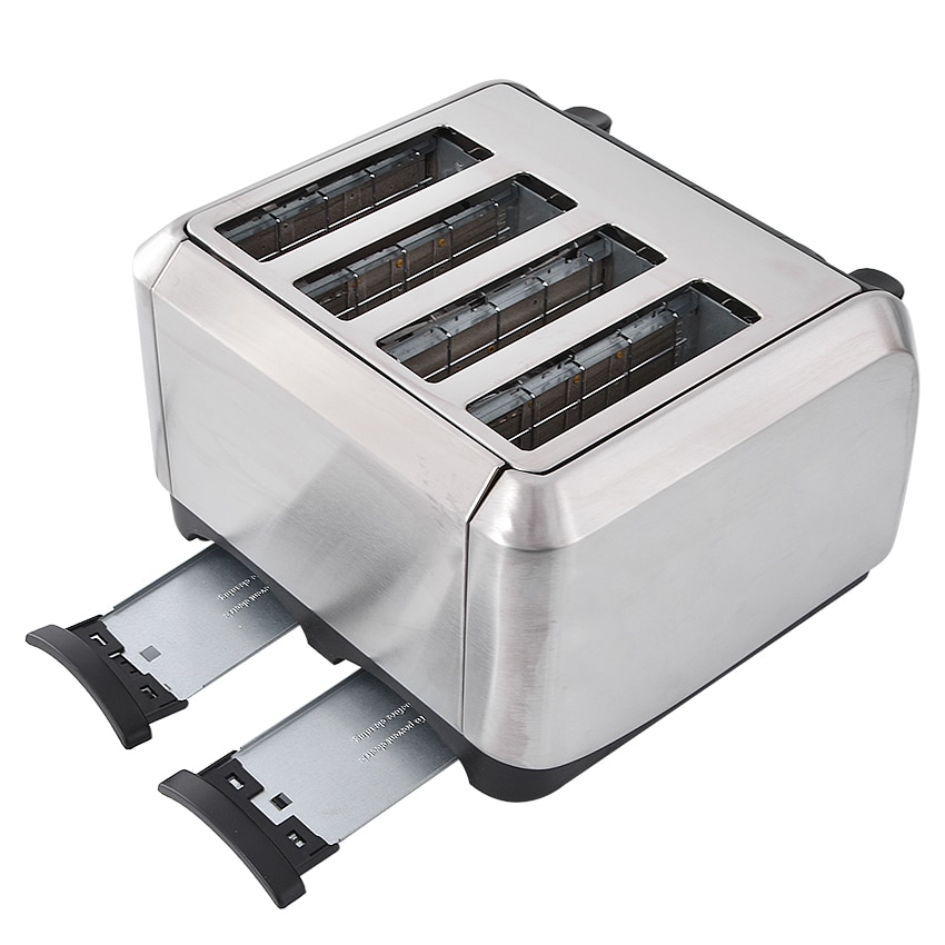 Stainless Steel Bread Baking Oven Machine Single/Double Bread Side Electric Toaster Automatic Breakfast Toast Sandwich Maker