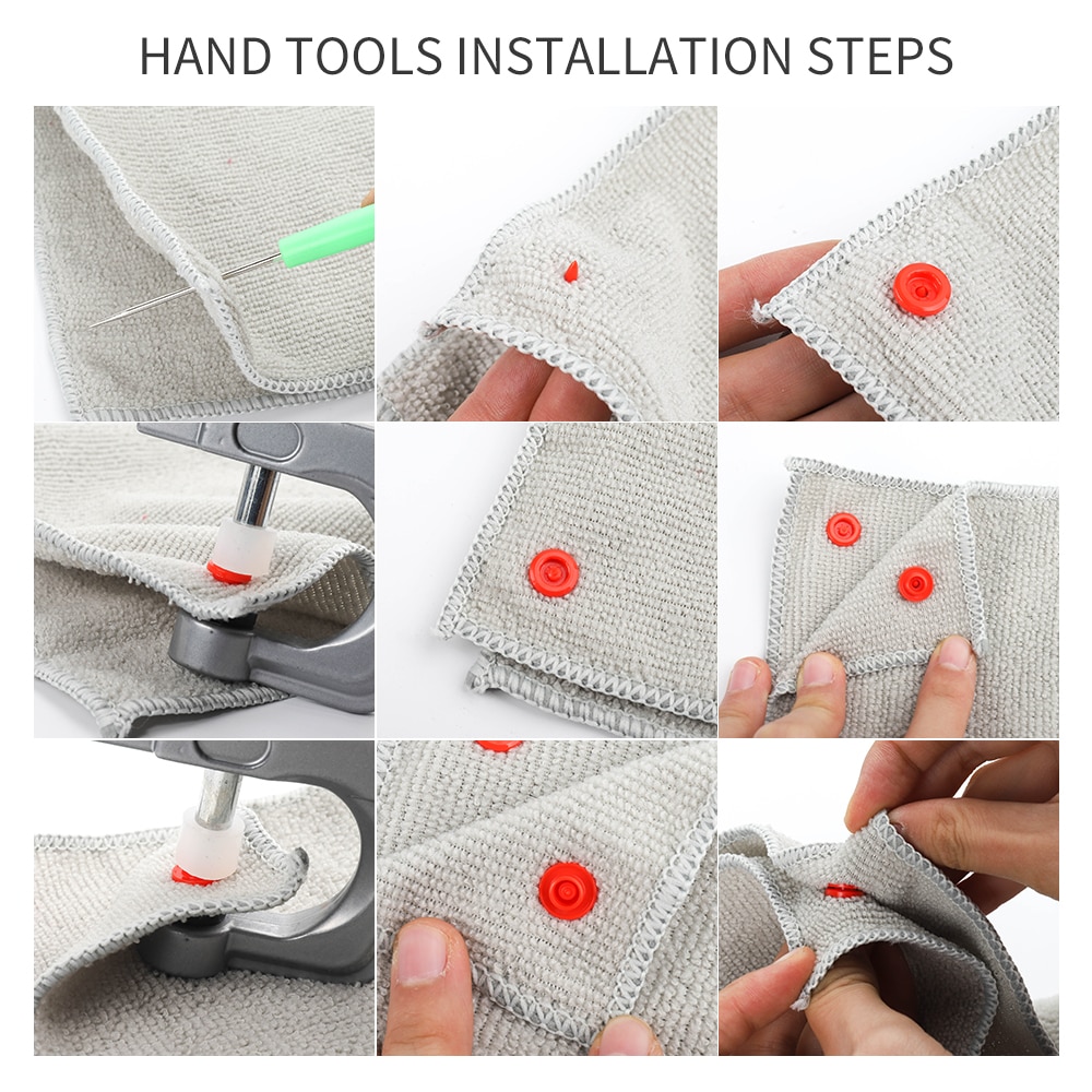 360 Sets T5 Plastic Snap Button with Snaps Pliers Tool Kit &amp; Organizer Containers,Plastic Pressure Seam Snap, Button Press Studs