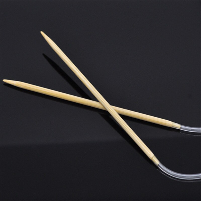 DoreenBeads 4mm Bamboo Circular Knitting Needles Transparent Tube Double Pointed Crochet Hooks For Scarf Sweater120cm Long,1Pair
