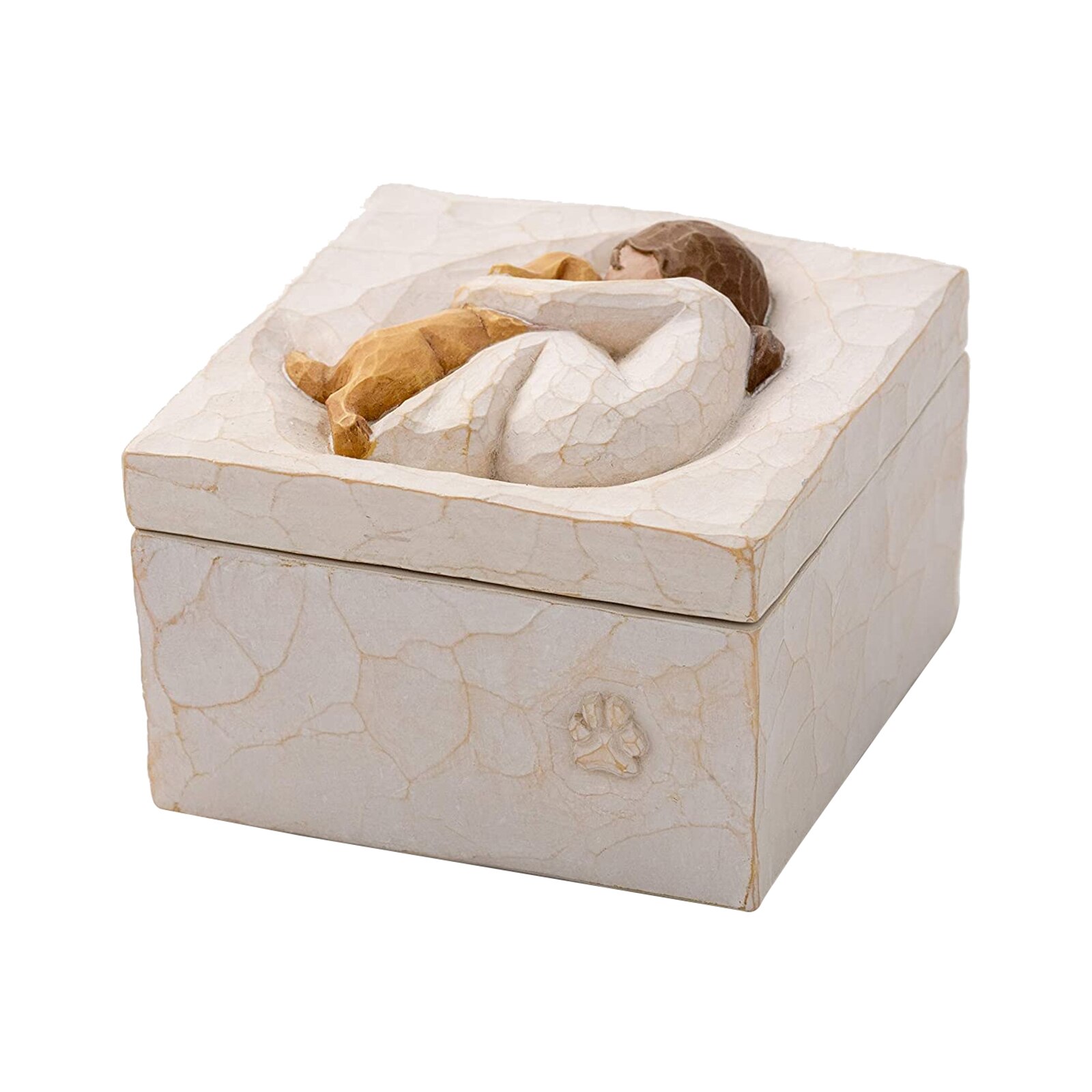 Decorative Sculpted Hand-Painted Keepsake Box for Jewelry Friendship