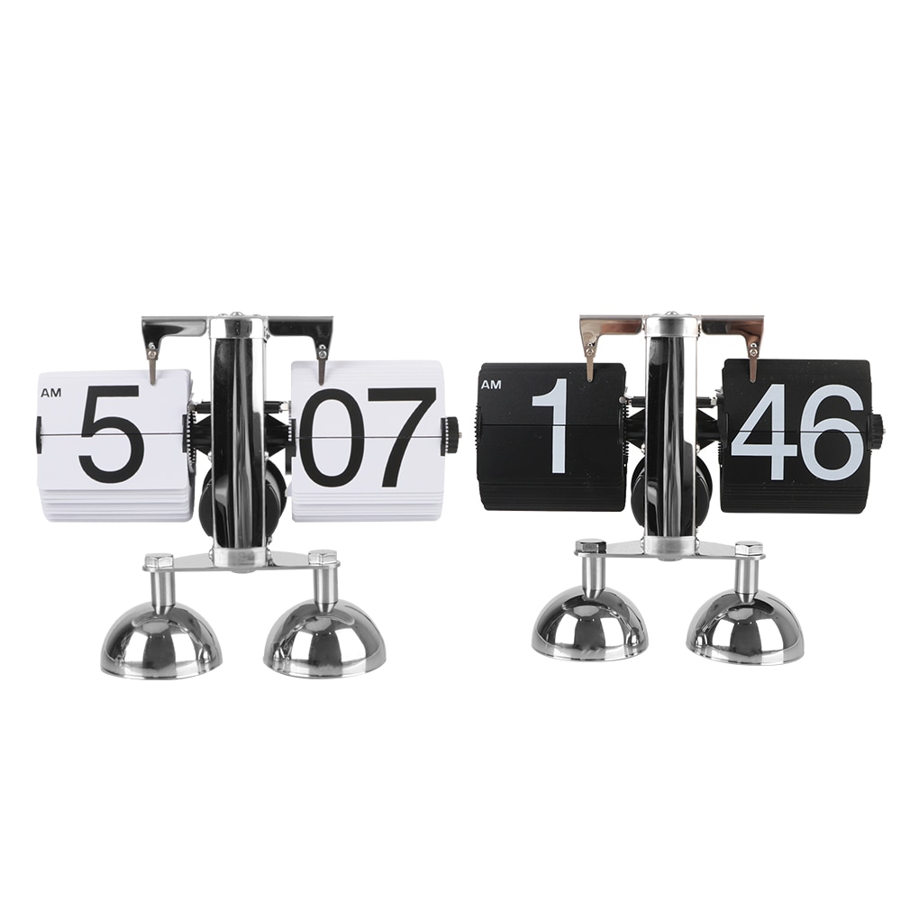 Hoomin digital klocka skrivbordsklocka retro flip clock flip intern växel manövrerad automatisk flip heminredning manövrerad kvartsklocka
