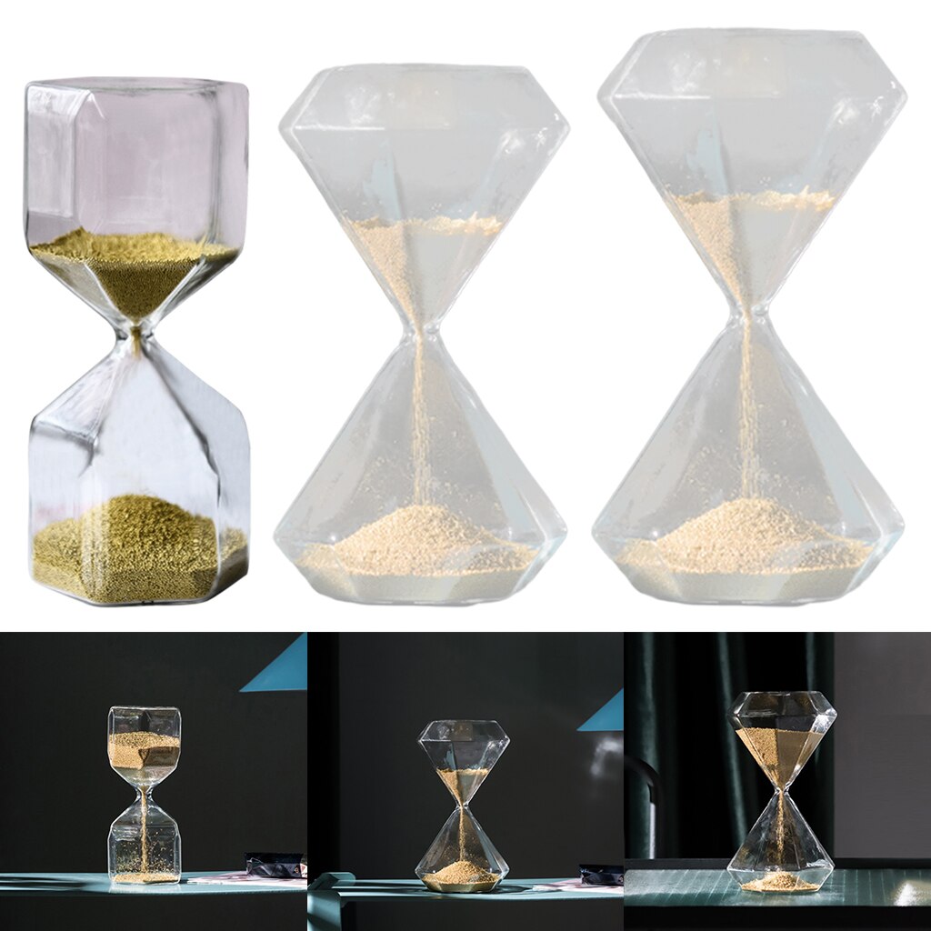 Glass Art Hourglass Decorative Ornament Sand Timer Relieve Pressure Photo Props