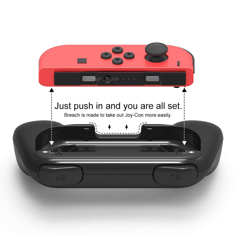 2 stk nintend switch håndtag greb komfort ergonomisk controller holder til nintendo switch nintendoswitch joycon tilbehør