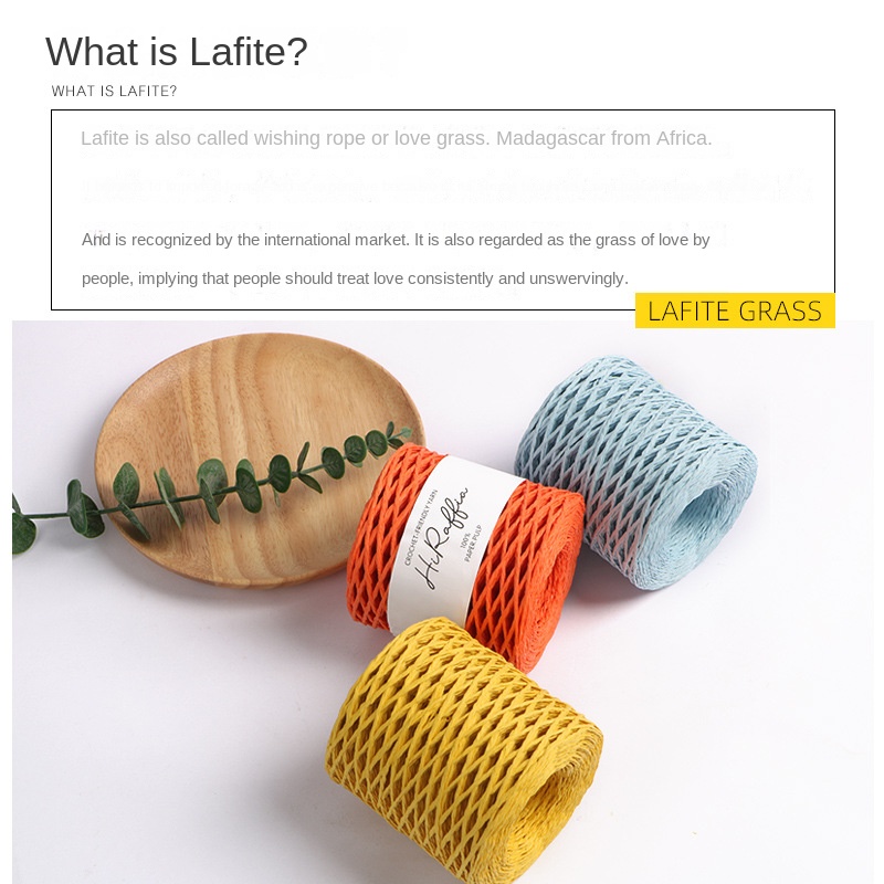 Natural Cotton Raffia Yarn 1mm 150m DIY Rope for Summer Sun Straw Hat Beach Bag Knitting Handbag Wrapping Craft