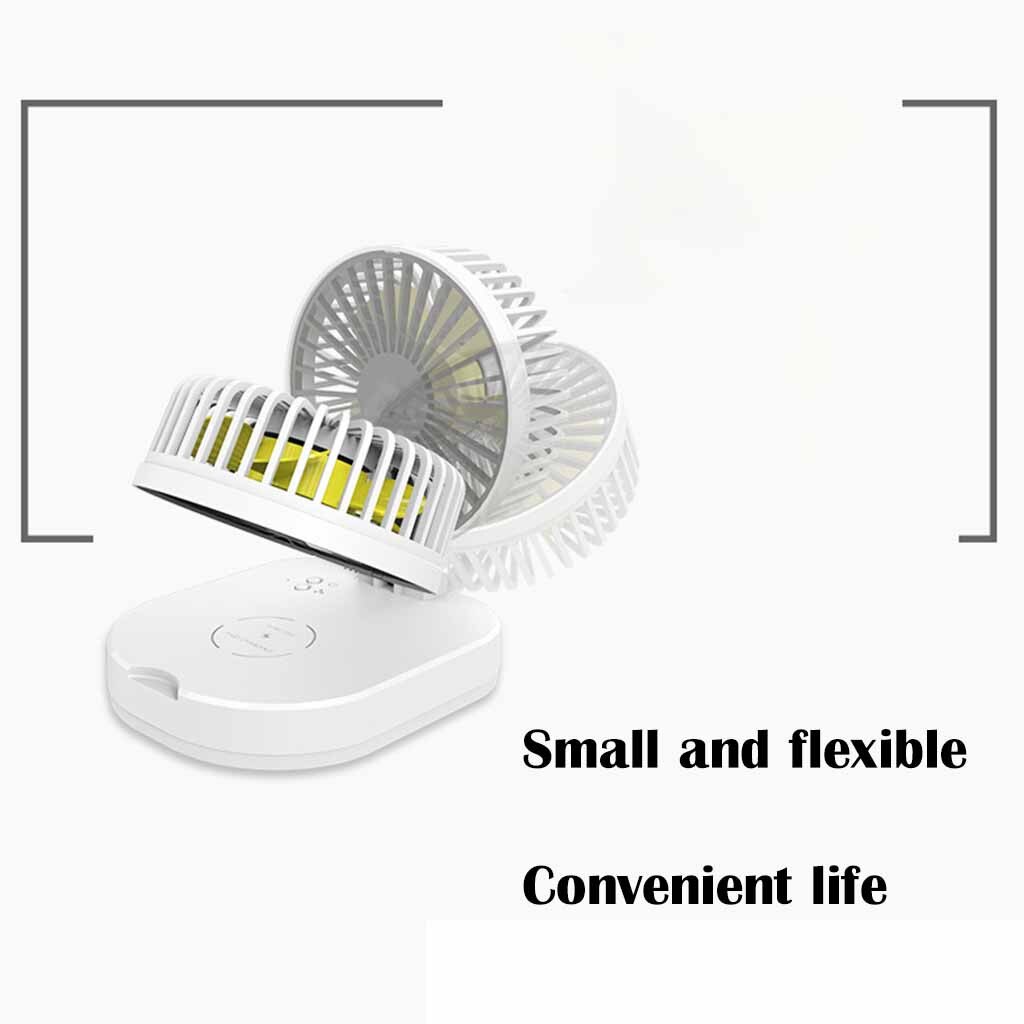 Mini Portable 2-in-1 Fan & Phone Charger + USB charging + Wireless Charging 3-speed adjustable multi-function Car fan