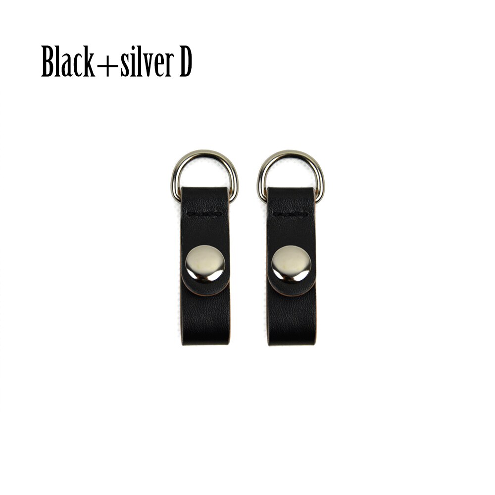 TANQU Nuovo 1 Coppia 2 pezzi Chiusura a Clip di Fissaggio per Obag Faux Della Cinghia di Cuoio Clip del Gancio per il Opocket O sacchetto: Black silver