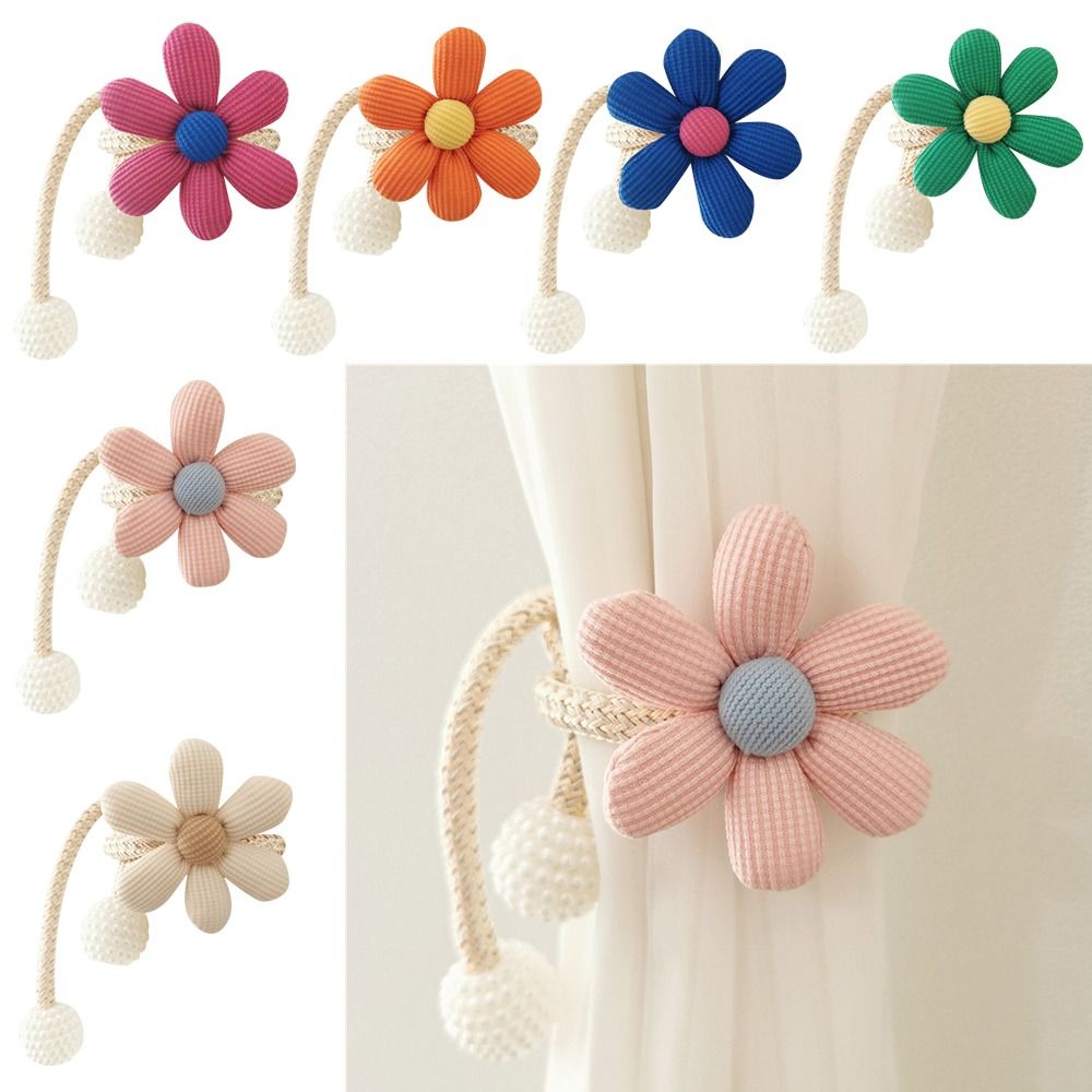 Embrasse magnétique en forme de fleur pour rideau, 1 pièce, joli support pour chambre d'enfant