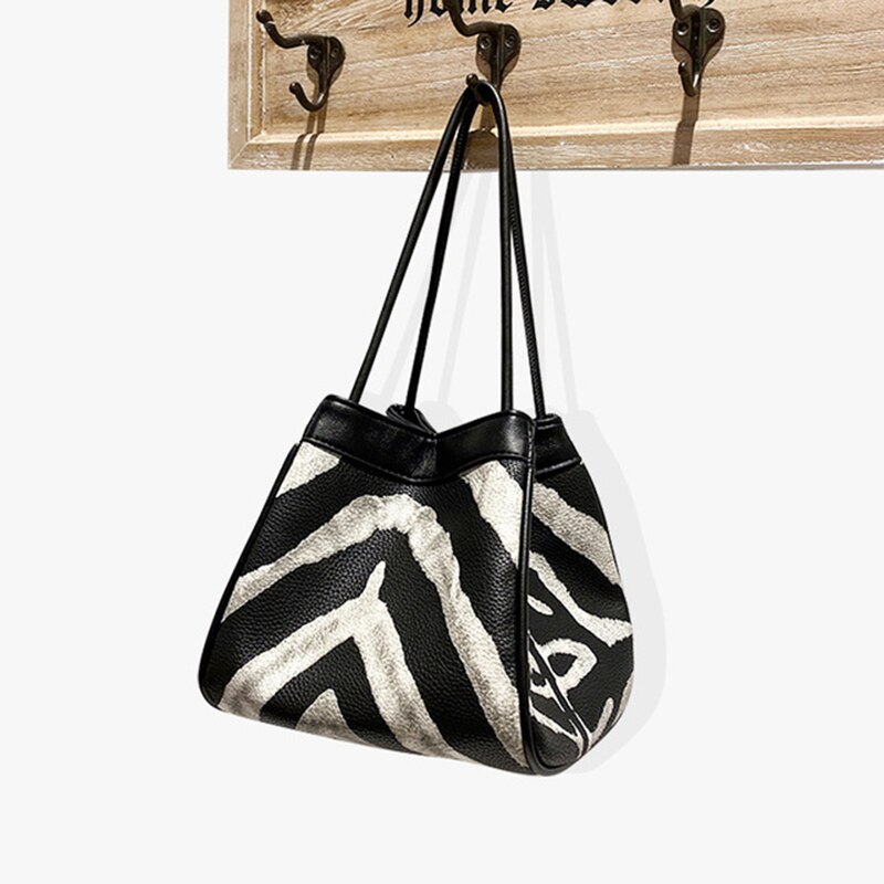 Zebra Patroon Handtas Vrouw Baguette Tas Mode Persoonlijkheid Bol Tassen Lady Reizen Lederen Portemonnees En Handtassen