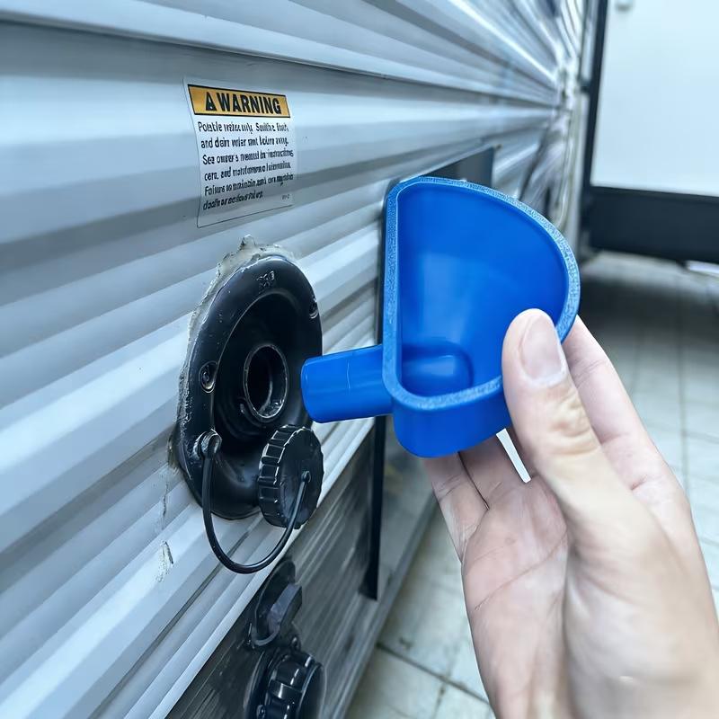 CA Nuovo Imbuto di Riempimento Acqua Stampato in 3D per Serbatoi RV, Accessorio Essenziale per Camper, Adatto a Tutti i Tipi di Rimorchi RV