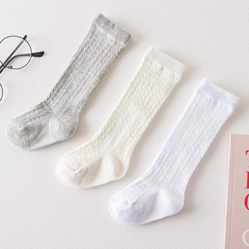 Wecute Neue Baby Mädchen Baumwolle Knie Hohe Socken Einfarbig freundlicher Kleinkind Doppel Nadel Kurze Socken Für freundlicher Baby socken