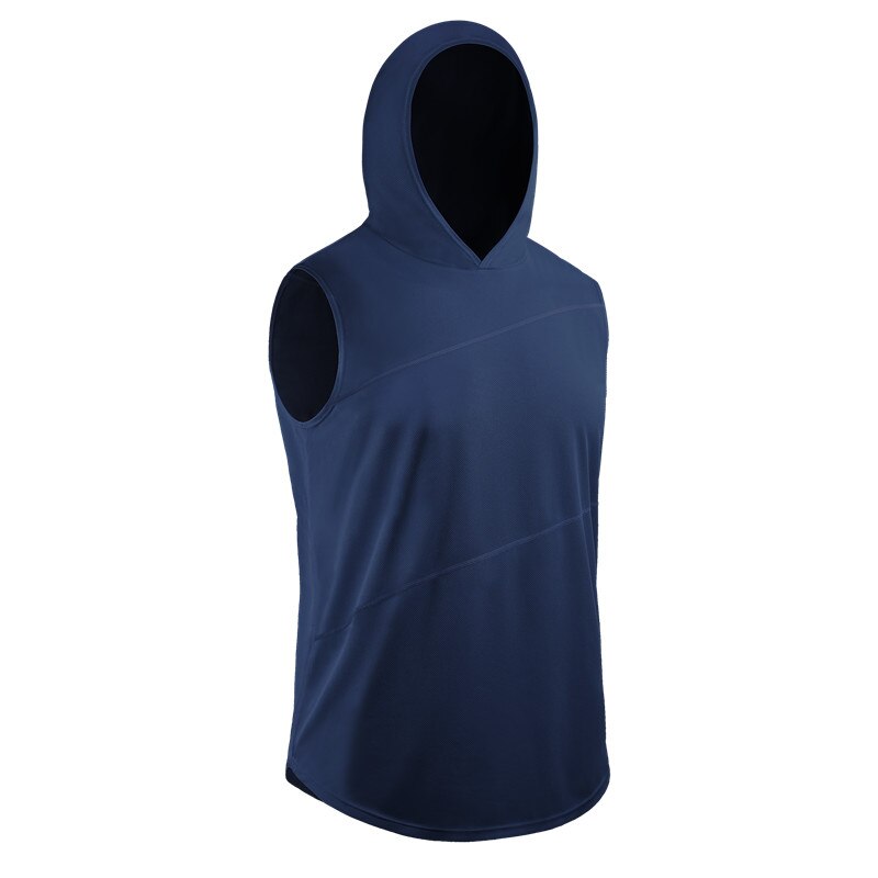 Hurtigtørrende t-shirt herre udendørs sport åndbar hætteløs ærmeløs t-shirt herre gym løbe t-shirt  b5036