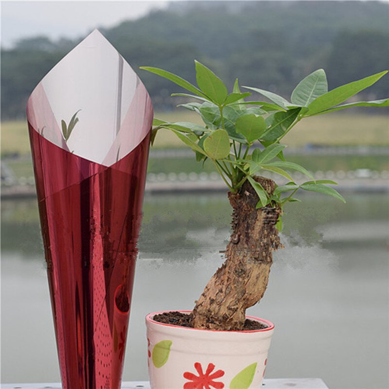 Red & Silver Window Tint Solar Tint Film One-way Vision Mirrored Vinyl Film Privacy Protector Raamfolies 152 cm x 50 cm (60 "x 20")