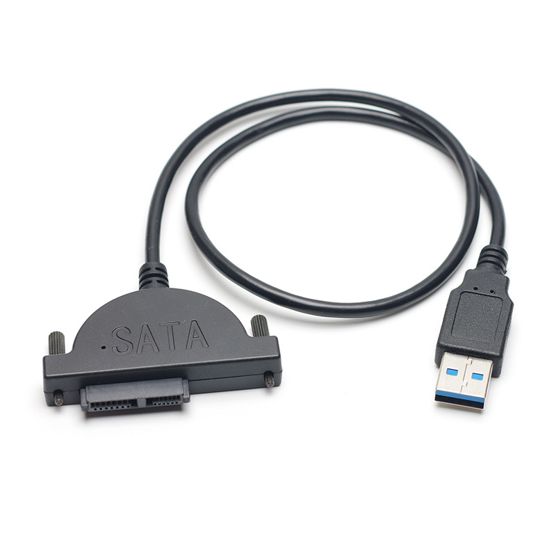 Câble USB 2.0 vers SATA 7 + 6 broches, cordon de lecteur CD/DVD-ROM, adaptateur de pilote optique, câble de transfert de données pour PC portable et ordinateur portable