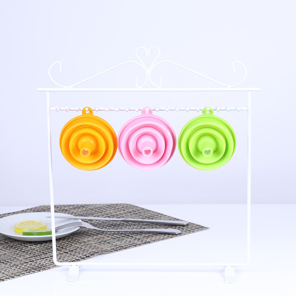 1Pcs Kitchen Tool Food-Grade Folding Silicone Funnel Household Liquid Dispensing Mini Funnel Colors Small Funnel Kitchen