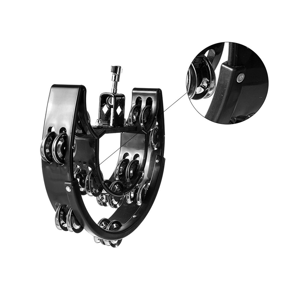 Handheld Hand Bell Percussion Party Musical Instruments Tambourine Double Rows Lightweight Portable Music Elements