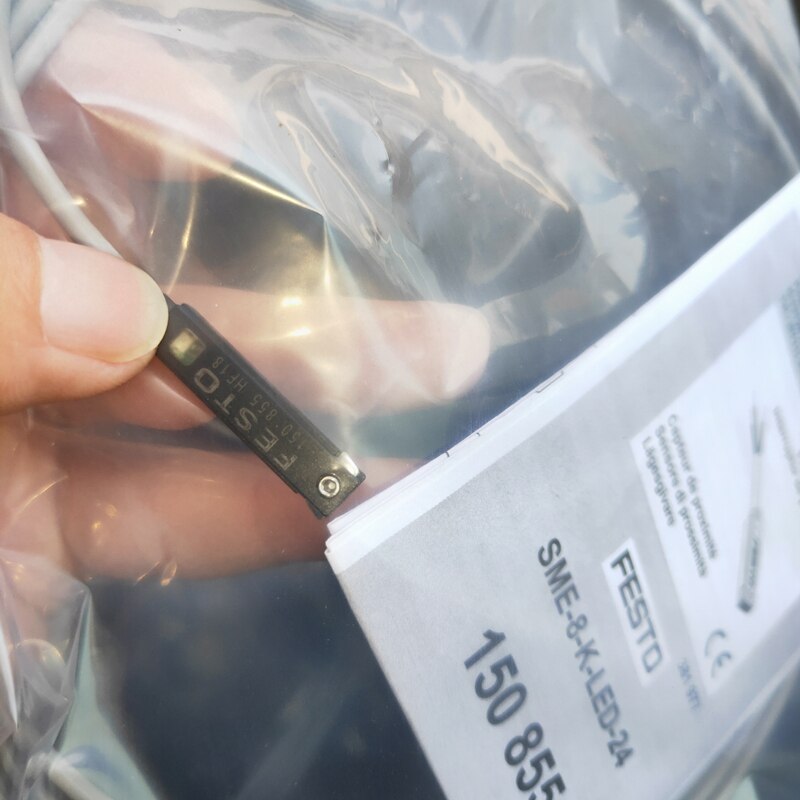 1 pcs 150855 FESTO pneumatic cylinder magnetic switch SME 8 K LED 24 e sensor three core proximity switch