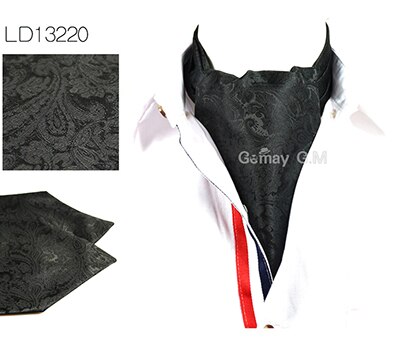 Män vintage prickigt bröllop formell kravat ascot scrunch själv brittisk stil gentleman siden hals slips lyx: Ld13220
