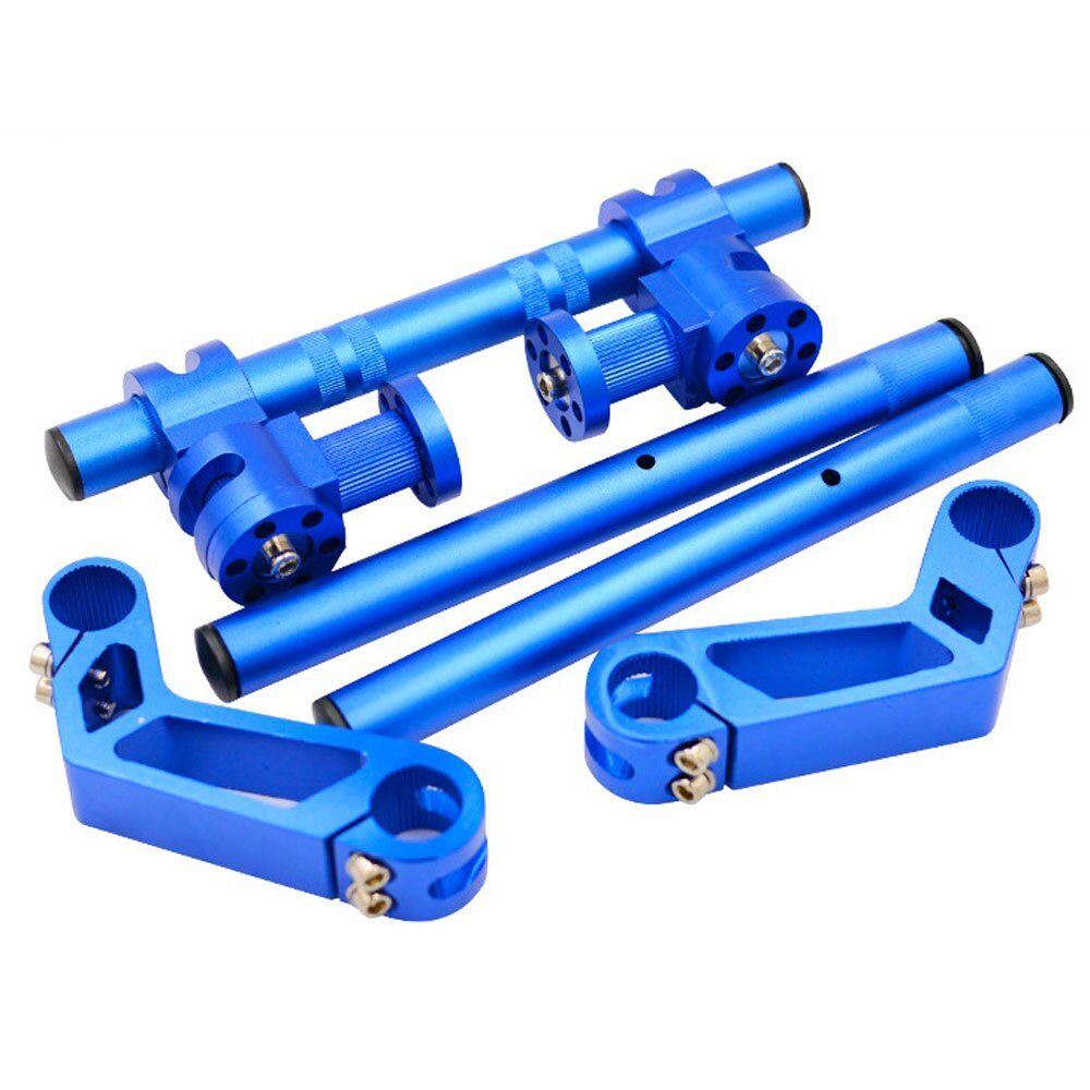 Mechanische Arm Stijl Motorfiets Aluminium Verstelbare Stuur Foundation 22Mm 7/8 "Voor Scooter Minibike Go Kart Straat Fiets: Blauw