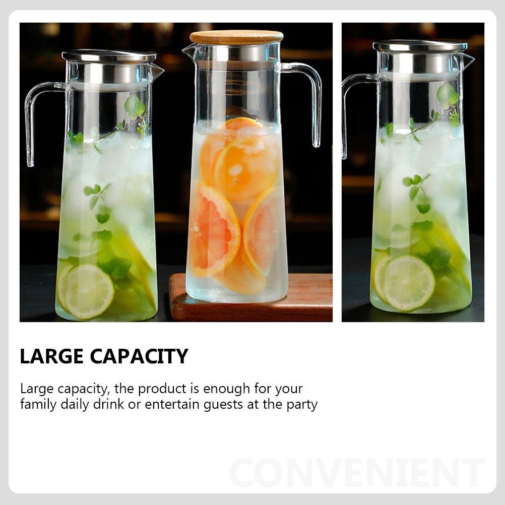 Clear Water Pitcher Acrylic Ice Water Pitcher Kitchen Beverage Pitcher Drinking Pitcher with Lid