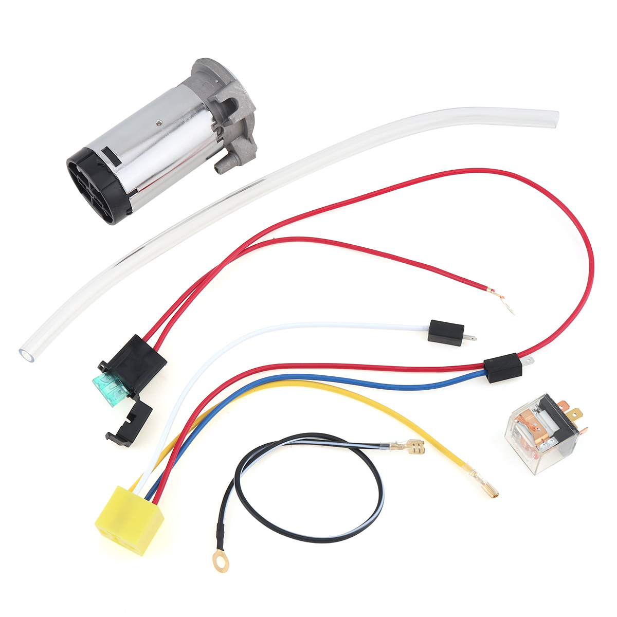 12V Air Compressor + Luchtslang + Draden En Relais Luchthoorn Accessoire Set Vervanging Voor Luchthoorn Auto/Truck/Voertuig