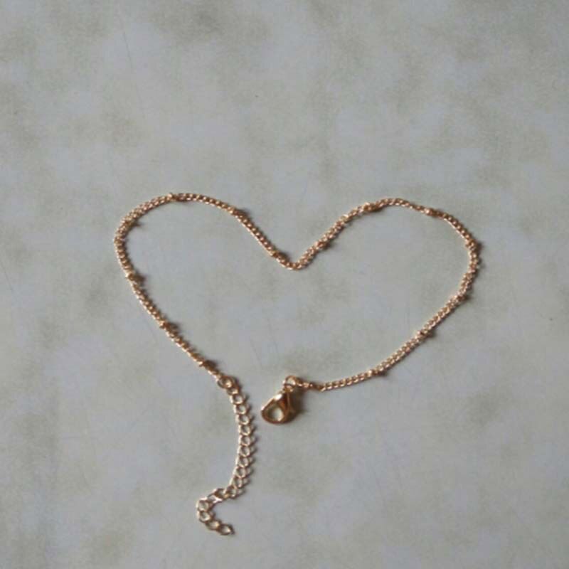 Pulsera tobillera sencilla de perla para mujer, joyería de pies para sandalias, cadena para pierna, pulsera para pie, tobillera para mujer, Halhal Enkelbandje