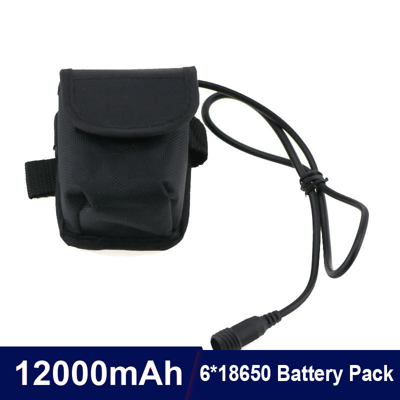 12000mAh 8.4V 18650 Battery Pack Bike Light Battery 6*18650 Lithium Ion for Bike Bicycle Flashlight Headlamp Accessories