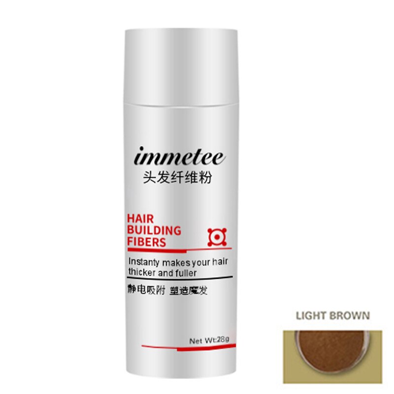 Immetee – Fibers de construction capillaire pour cheveux fins, pour une repousse des cheveux clairsemés, épaississement instantané, 28g, J9: light brown