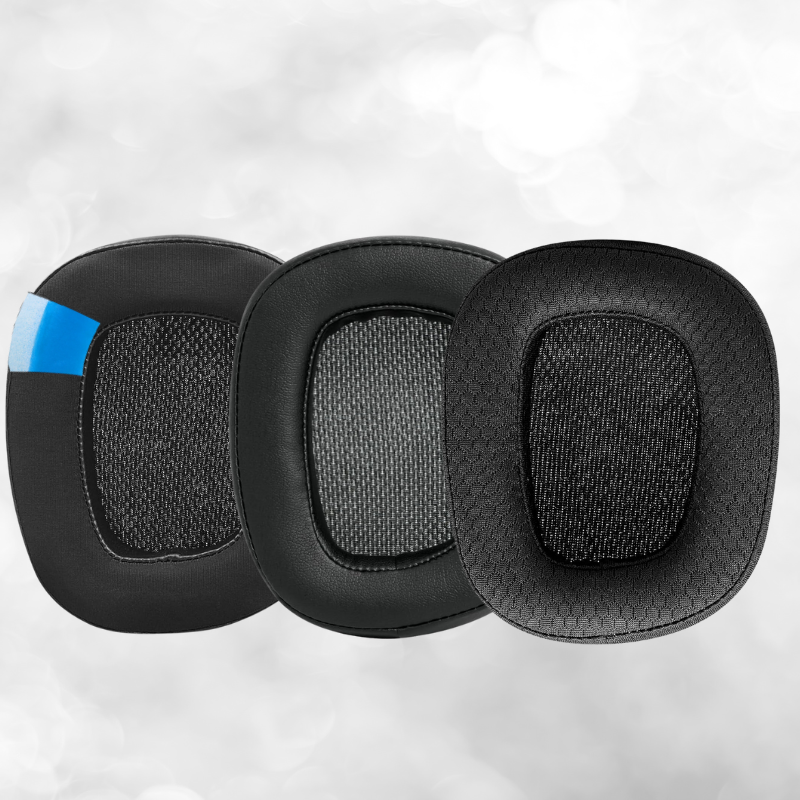 Almohadillas para los oídos Logitech G533 G633 G935,GVOEARS G231,G433,G533,G633,G635,G933,G935, orejeras de tela de malla avanzadas