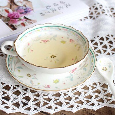 200ML European Style Bone China Coffee Cup and Saucer Set Mug Ceramic Tea Cup Mug For: 3